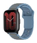 For Amazfit Active / GTR Mini / Bip 3 Flat Head Dual Color 20mm Quick Release Silicone Watch Band(Blue Gray)