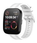For Amazfit Bip 5 / GTR 4 / GTR 3 Quick Release Two Side Stitching Silicone Watch Band(White)