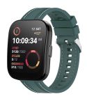 For Amazfit Bip 5 / GTR 4 / GTR 3 Quick Release Two Side Stitching Silicone Watch Band(Olive Green)