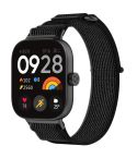 For Redmi Watch 5 / Watch 5 eSIM Nylon Woven Hook and Loop Fastener Watch Band(Black+Gray)