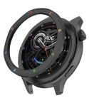 For Xiaomi Watch S4 Tempered Glass Film Hybrid Stainless Steel Watch Protective Ring(Black Rainbow)