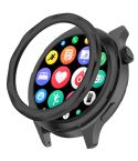 For Xiaomi Watch S4 Tempered Glass Film Hybrid Stainless Steel Watch Protective Ring(Black Thread)
