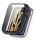 For Xiaomi Smart Band 9 Pro Tempered Film Integrated PC Watch Protective Case Second Variation Case(Ink Blue)