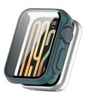For Xiaomi Smart Band 9 Pro Tempered Film Integrated PC Watch Protective Case Second Variation Case(Pine Green)