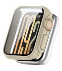 For Xiaomi Smart Band 9 Pro Tempered Film Integrated PC Watch Protective Case Second Variation Case(Ivory White)