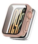 For Xiaomi Smart Band 9 Pro Tempered Film Integrated PC Watch Protective Case Second Variation Case(Cherry Pink)
