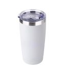 JUNSUNMAY 600ml 304 Stainless Steel Vacuum Insulated Coffee Travel Mug Double Wall Thermal Cup(White)