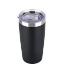 JUNSUNMAY 600ml 304 Stainless Steel Vacuum Insulated Coffee Travel Mug Double Wall Thermal Cup(Black)