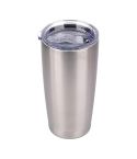 JUNSUNMAY 600ml 304 Stainless Steel Vacuum Insulated Coffee Travel Mug Double Wall Thermal Cup(Steel Color)