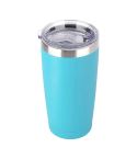 JUNSUNMAY 600ml 304 Stainless Steel Vacuum Insulated Coffee Travel Mug Double Wall Thermal Cup(Light Blue)