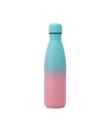 JUNSUNMAY 500ml Gradient Colored Coating 304 Stainless Steel Water Vacuum Bottle(Blue Pink)