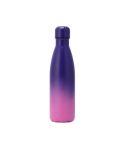 JUNSUNMAY 500ml Gradient Colored Coating 304 Stainless Steel Water Vacuum Bottle(Purple Pink)