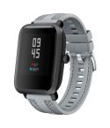For Amazfit Bip 5 / GTR 4 Push Connector 22mm Hybrid Nylon Silicone Watch Band(Gray)