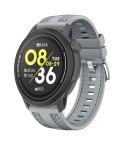 For COROS Pace 3 Push Connector 22mm Hybrid Nylon Silicone Watch Band(Gray)