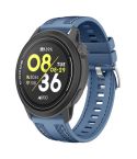 For COROS Pace 3 Push Connector 22mm Hybrid Nylon Silicone Watch Band(Light Blue)