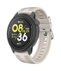 For COROS Pace 3 Push Connector 22mm Hybrid Nylon Silicone Watch Band(Starlight)