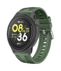 For COROS Pace 3 Push Connector 22mm Hybrid Nylon Silicone Watch Band(Spruce Green)