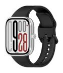 For Redmi Watch 5 eSIM Solid Color Black Buckle Quick Release Silicone Watch Band(Black)