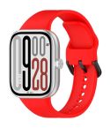 For Redmi Watch 5 eSIM Solid Color Black Buckle Quick Release Silicone Watch Band(Red)