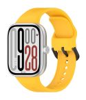 For Redmi Watch 5 eSIM Solid Color Black Buckle Quick Release Silicone Watch Band(Yellow)