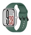 For Redmi Watch 5 eSIM Solid Color Black Buckle Quick Release Silicone Watch Band(Dark Green)