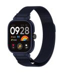 For Redmi Watch 5 Metal Frame Watch Case Integrated Milan Magnetic Steel Mesh Watch Band(Midnight Blue)