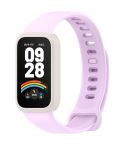 For Redmi Band 3 / Xiaomi Smart Band 9 Active Soft Silicone Integrated Watch Band(Starlight +Lilac)