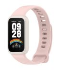 For Redmi Band 3 / Xiaomi Smart Band 9 Active Soft Silicone Integrated Watch Band(Starlight+Pink)