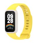 For Redmi Band 3 / Xiaomi Smart Band 9 Active Soft Silicone Integrated Watch Band(Starlight +Yellow)