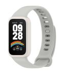 For Redmi Band 3 / Xiaomi Smart Band 9 Active Soft Silicone Integrated Watch Band(Starlight+Gray)