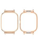 For Redmi Watch 5 eSIM Metal Frame Watch Protective Case(Rose Gold)