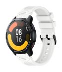 For Xiaomi Watch 22mm Dotted Black Buckle Silicone Watch Band(White)