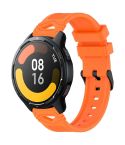 For Xiaomi Watch 22mm Dotted Black Buckle Silicone Watch Band(Orange)