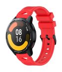 For Xiaomi Watch 22mm Dotted Black Buckle Silicone Watch Band(Red)