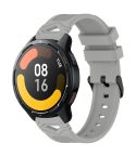 For Xiaomi Watch 22mm Dotted Black Buckle Silicone Watch Band(Grey)