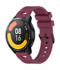 For Xiaomi Watch 22mm Dotted Black Buckle Silicone Watch Band(Wine Red)