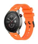 For Amazfit Watch 22mm Dotted Black Buckle Silicone Watch Band(Orange)
