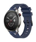 For Amazfit Watch 22mm Dotted Black Buckle Silicone Watch Band(Two Color+Midnight Blue)