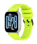 For Xiaomi Watch 22mm Vertical Pattern Black Buckle Silicone Watch Band(Lime Green)