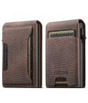 Suteni Denim Texture Key Press Automatically Pop Up Card Box(Brown)