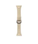 For  Amazfit Active 20mm Heart-Shaped Embossed Leather Watch Band(Apricot)