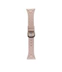 For Garmin Forerunner 165 20mm Heart-Shaped Embossed Leather Watch Band(Pink)
