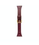 For Amazfit Bip 5 / GTR 4 Heart-Shaped Embossed 22mm Leather Watch Band(Wine Red)