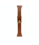 For COROS Pace 3 Heart-Shaped Embossed 22mm Leather Watch Band(Brown)