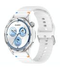 For Huawei Watch GT 5 46mm Wavy Grain Stitched 22mm Silicone Watch Band(White)