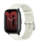 For Amazfit Active Press Button 20mm Leather Watch Band(White)