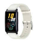 For Honor Watch ES / Magic Watch 2 42mm Press Button 20mm Leather Watch Band(White)