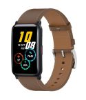 For Honor Watch ES / Magic Watch 2 42mm Press Button 20mm Leather Watch Band(Brown)