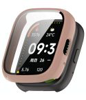 For Lexin Watch 3 Tempered Film Integrated PC Watch Protective Case(Cherry Pink)