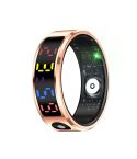 R12 SIZE 8 Smart Ring, Support Heart Rate / Blood Oxygen / Sleep / Multiple Sports Modes(Gold)